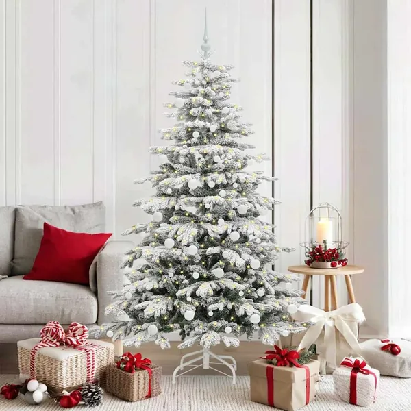 Sapin de Noël Artificiel à Branches Articulées Blanc 180 cm