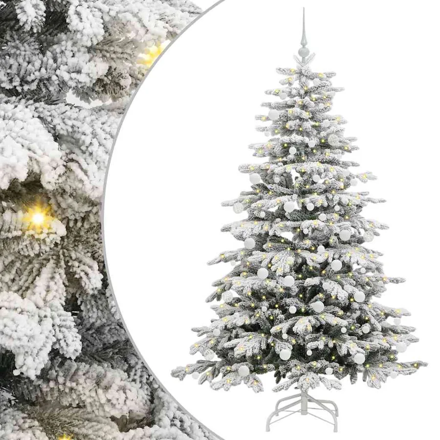 Sapin de Noël Artificiel à Branches Articulées Blanc 180 cm - 2