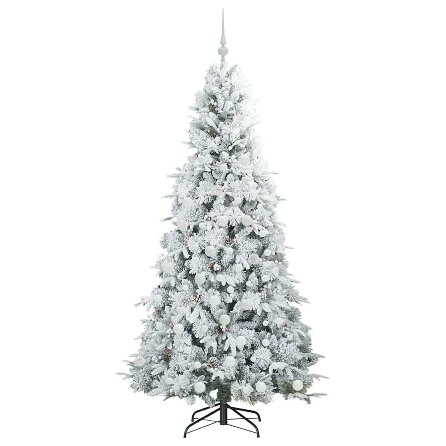 Sapin de Noël Artificiel à Branches Articulées Blanc 180 cm - 4