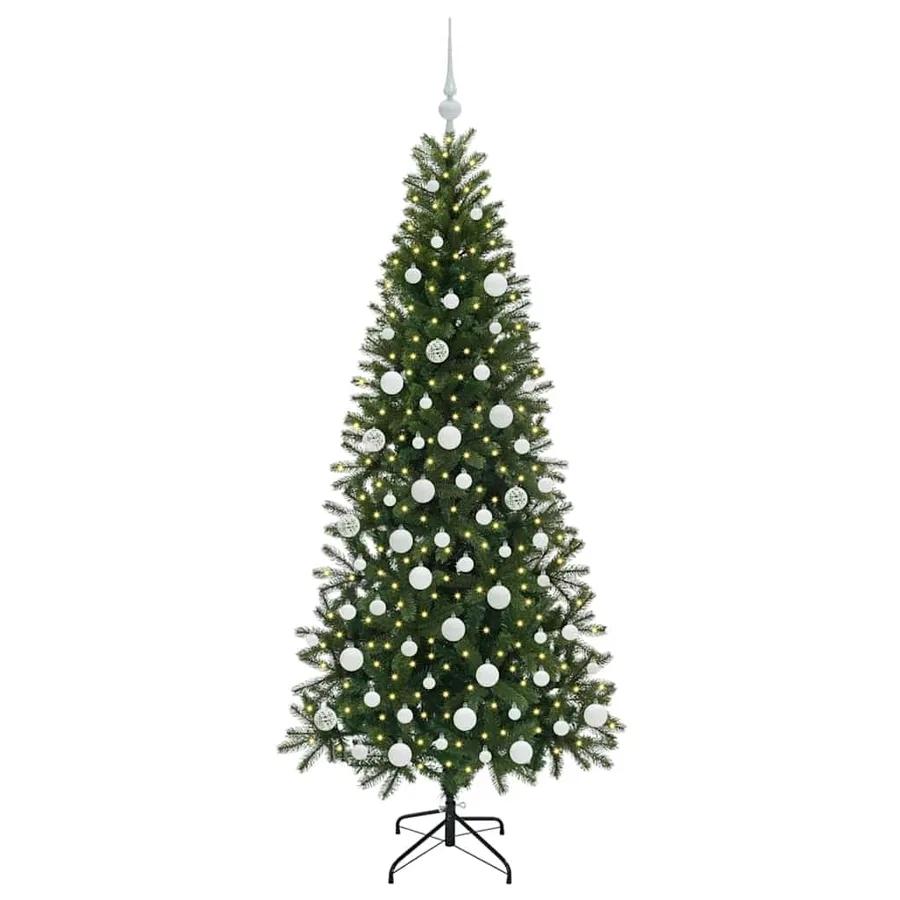 Sapin de Noël artificiel avec 300 LED Vert 180 cm PE et PVC - 3