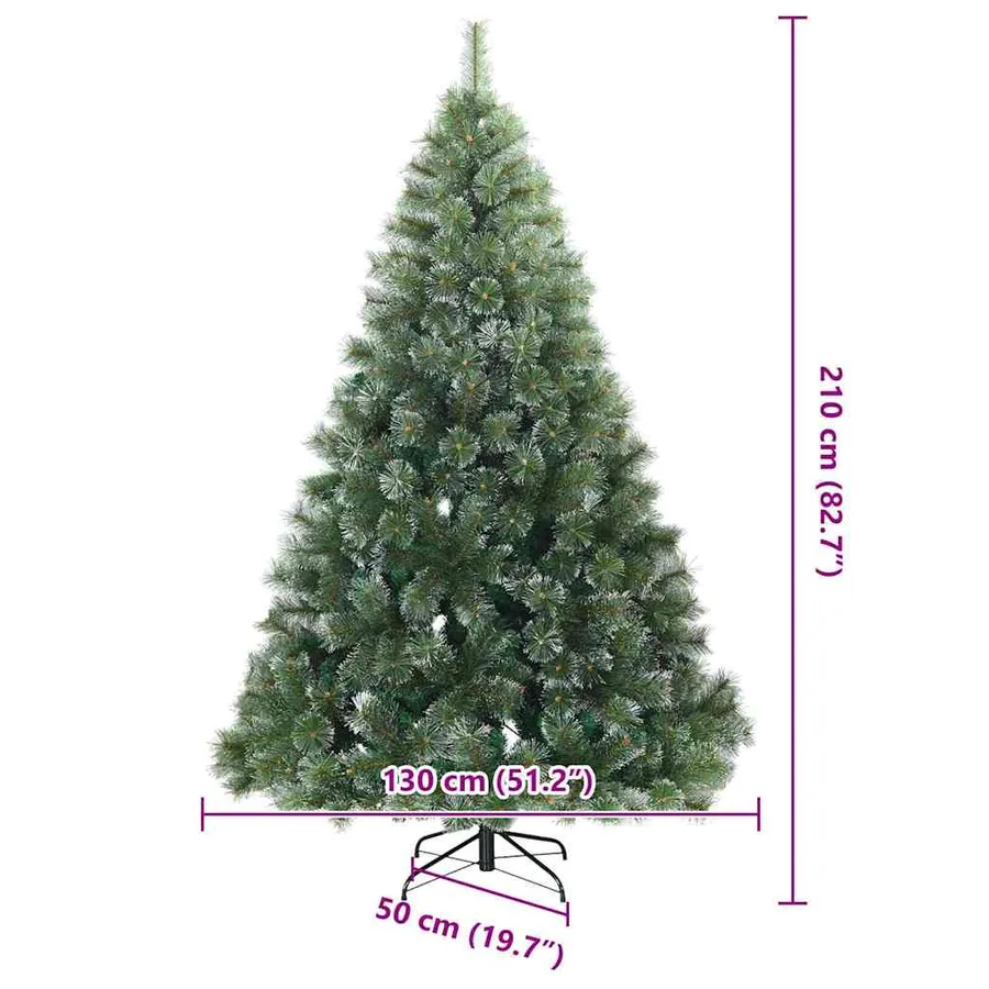 Sapin de Noël artificiel avec 300 LED Vert 210 cm PE et PVC - 17