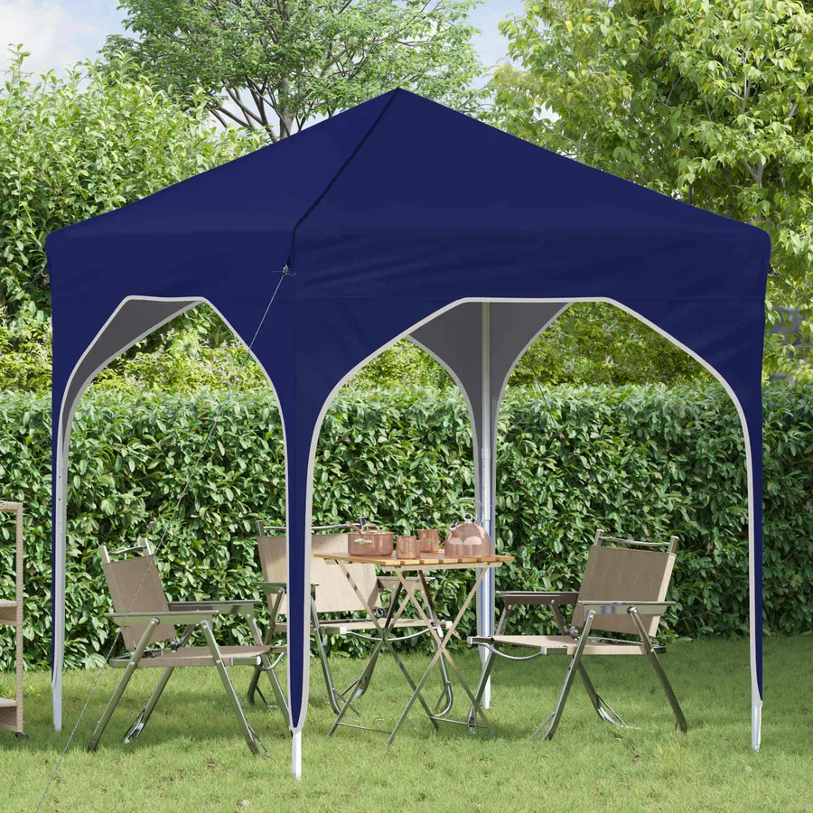 Tente de fête pop-up 194 x 194 x 245 cm Bleu - 3