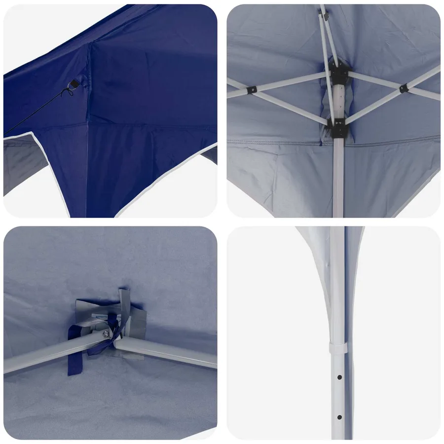 Tente de fête pop-up 194 x 194 x 245 cm Bleu - 9