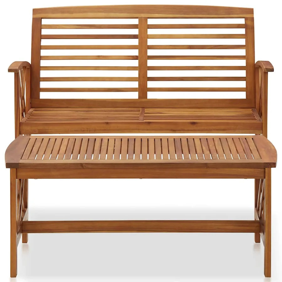 Salon de jardin 2 pcs Bois d'acacia solide - 3