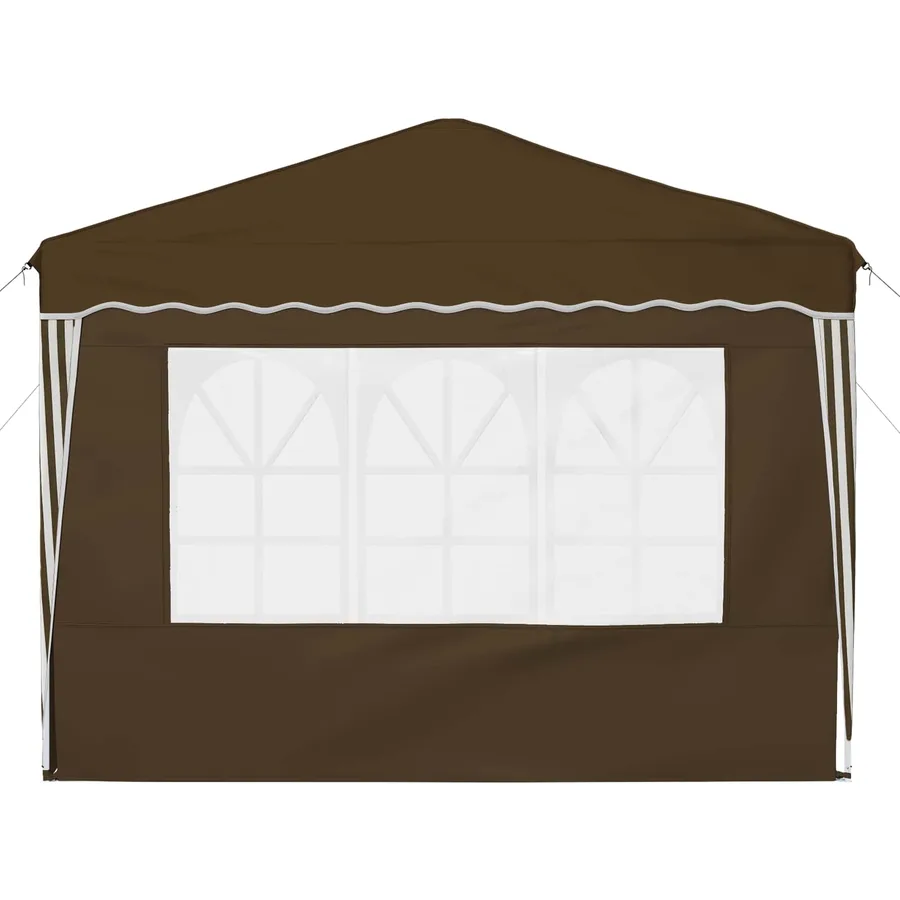 Tente de fête pop-up 288 x 288 x 245 cm Taupe Tissu Oxford - 7