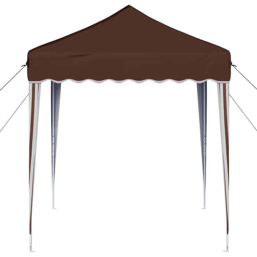 Tente de fête pop-up 195 x 195 x 245 cm Marron Tissu Oxford - 6