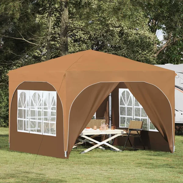 Tente de fête pop-up 290 x 290 x 245 cm Beige