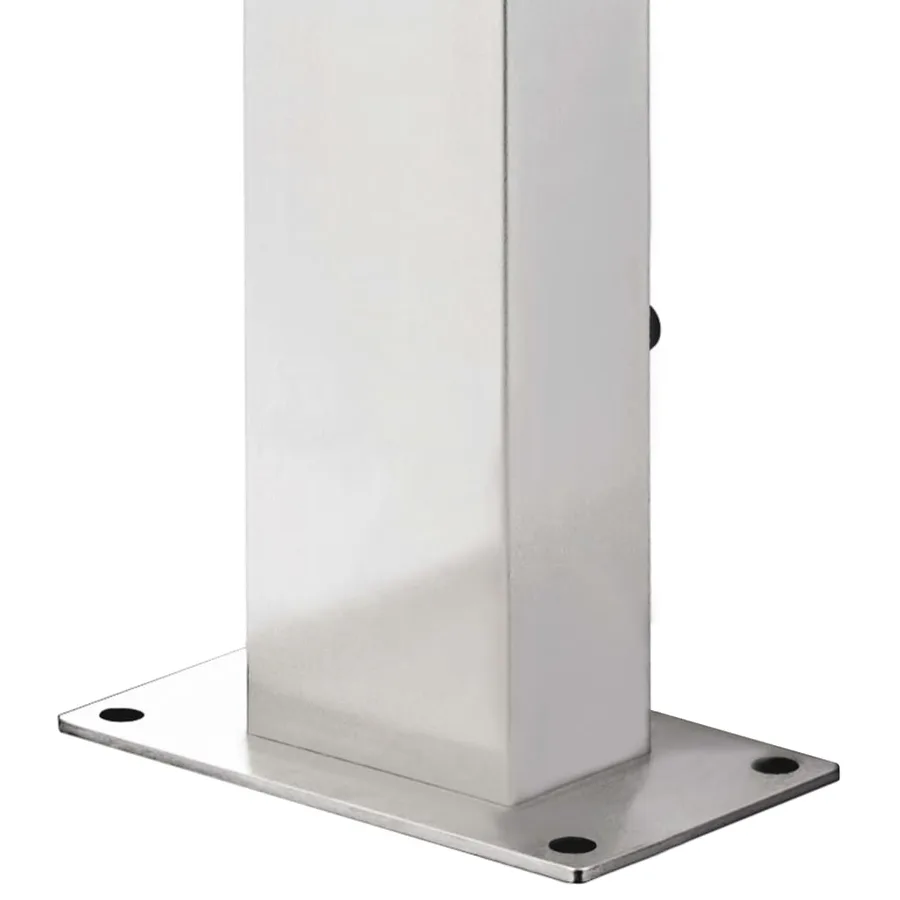 Douche de jardin avec base gris 225 cm Acier inoxydable - 11