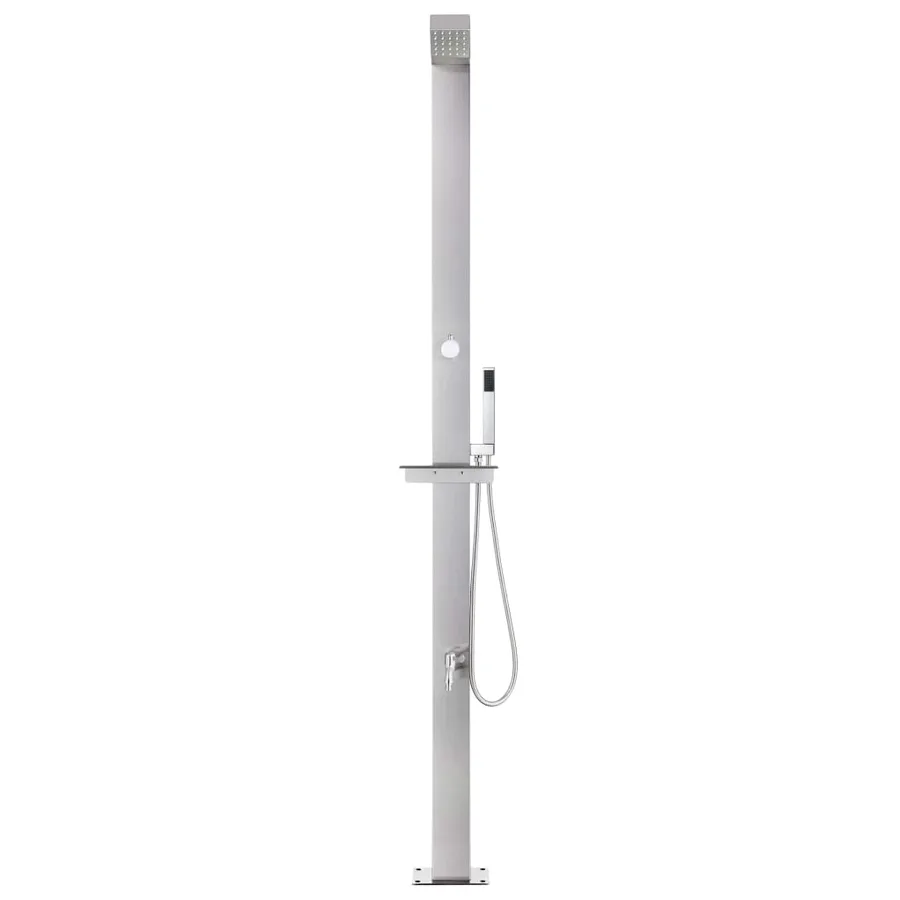 Garden shower with base grey 225 cm Stainless steel - 4