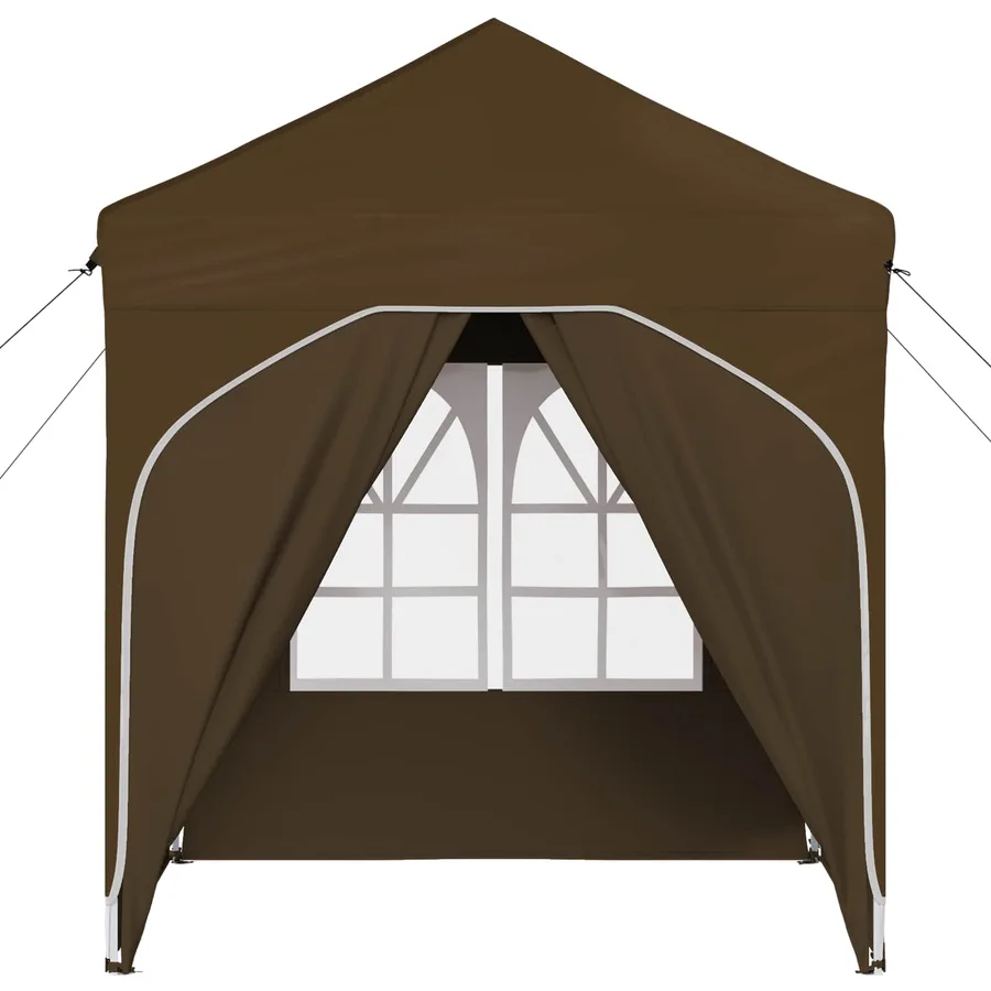 Tente de fête pop-up 192 x 192 x 245 cm Taupe - 7
