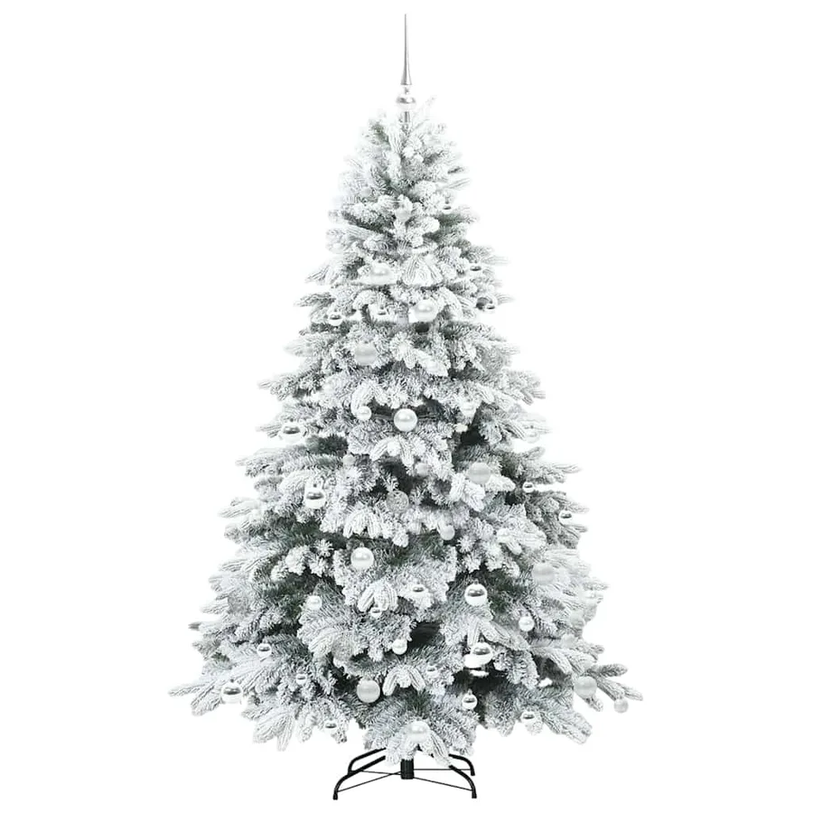 Sapin de Noël artificiel avec 300 LED Blanc 180 cm PE et PVC - 4