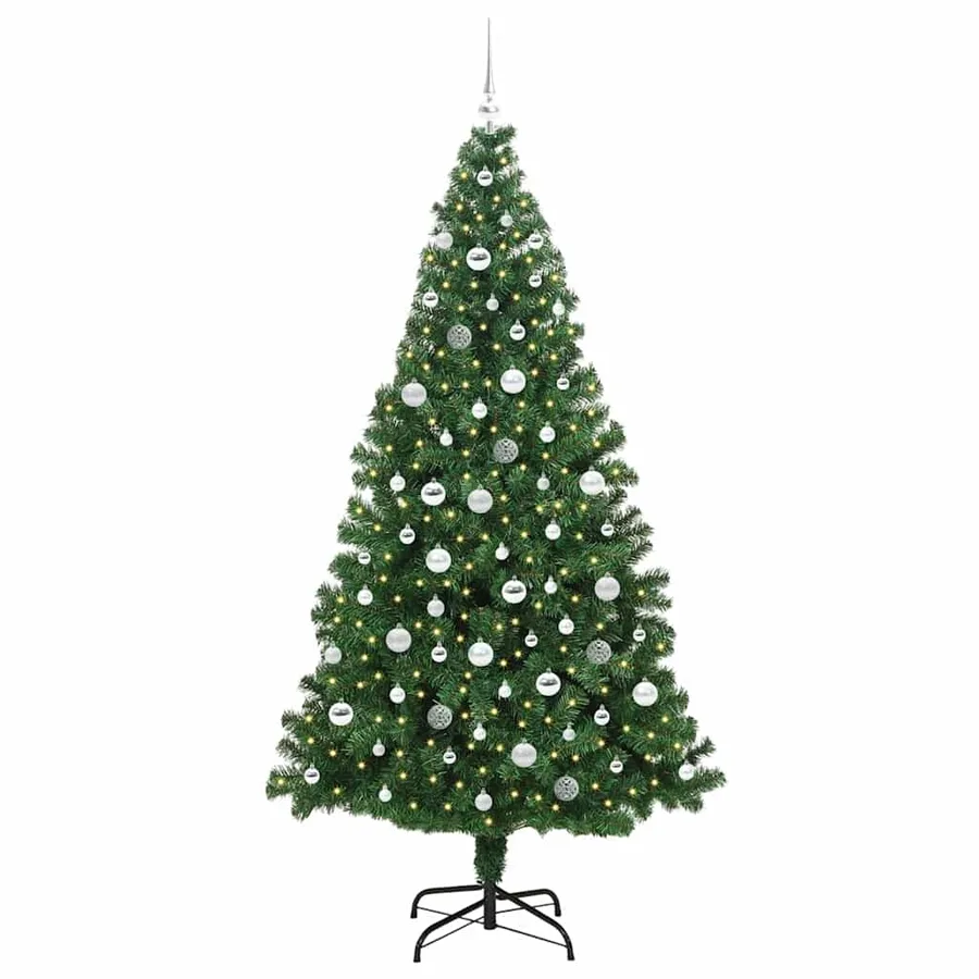 Sapin de Noël artificiel Vert 210 cm PVC, Acier et Plastique - 3