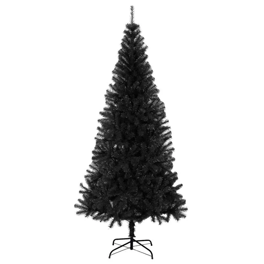 Sapin de Noël avec 300 LED avec support Noir 180 cm PVC - 5