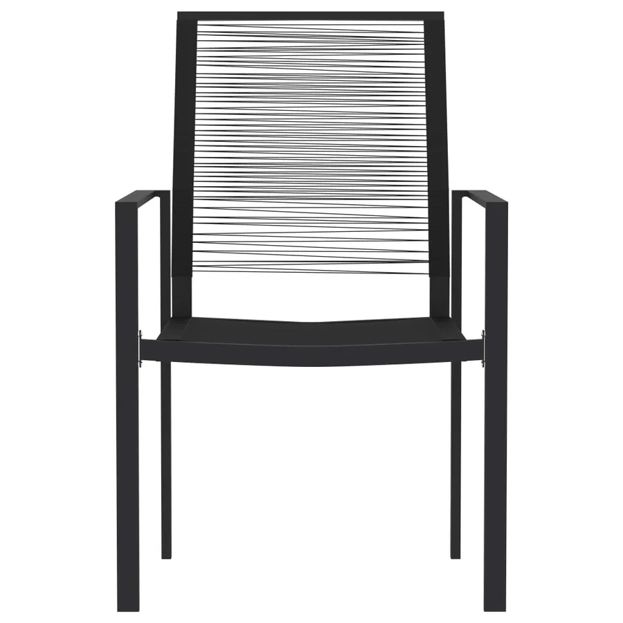 Ensemble à manger de jardin 9 pcs Noir - 4