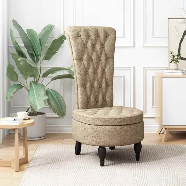 Fauteuil à pantoufle Gris clair 56,5 x 70 x 110 cm Simili daim