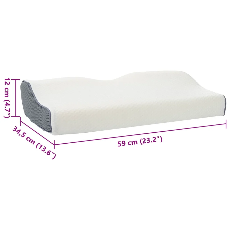 Coussin cervical Blanc Mousse à mémoire de forme - 11