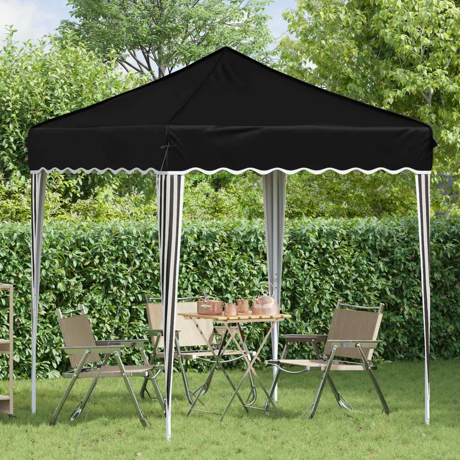 Tente de fête pop-up 195 x 195 x 245 cm Noir Tissu Oxford - 3