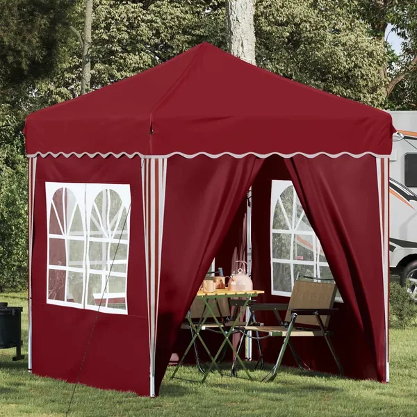 Tente de fête pop-up 195 x 195 x 245 cm Bordeaux Tissu Oxford