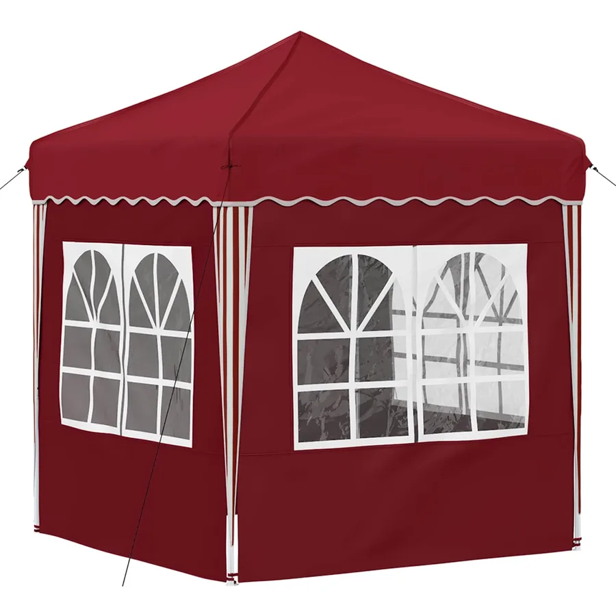 Tente de fête pop-up 195 x 195 x 245 cm Bordeaux Tissu Oxford - 9