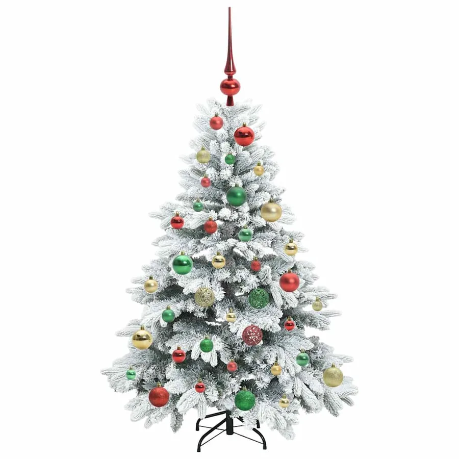 Sapin de Noël artificiel avec 150 LED Blanc 120 cm PE et PVC - 6