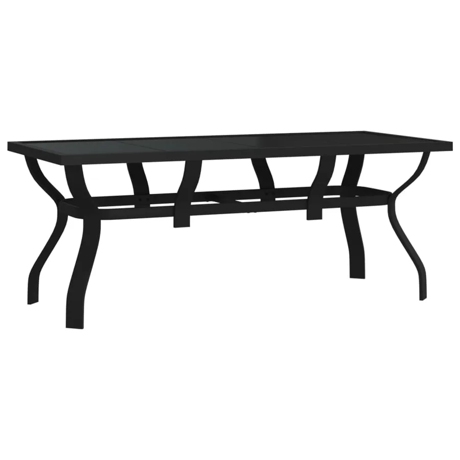 Ensemble à manger de jardin 7 pcs Noir - 5