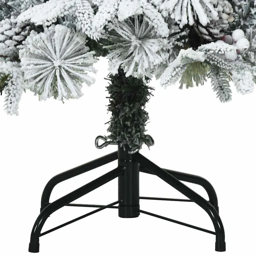 Sapin de Noël Artificiel à Branches Articulées Blanc 150 cm - 16
