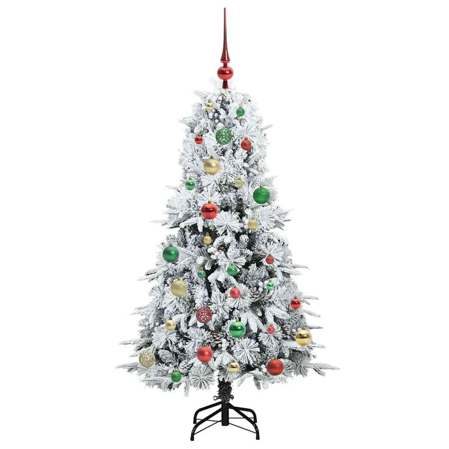 Sapin de Noël Artificiel à Branches Articulées Blanc 150 cm - 6