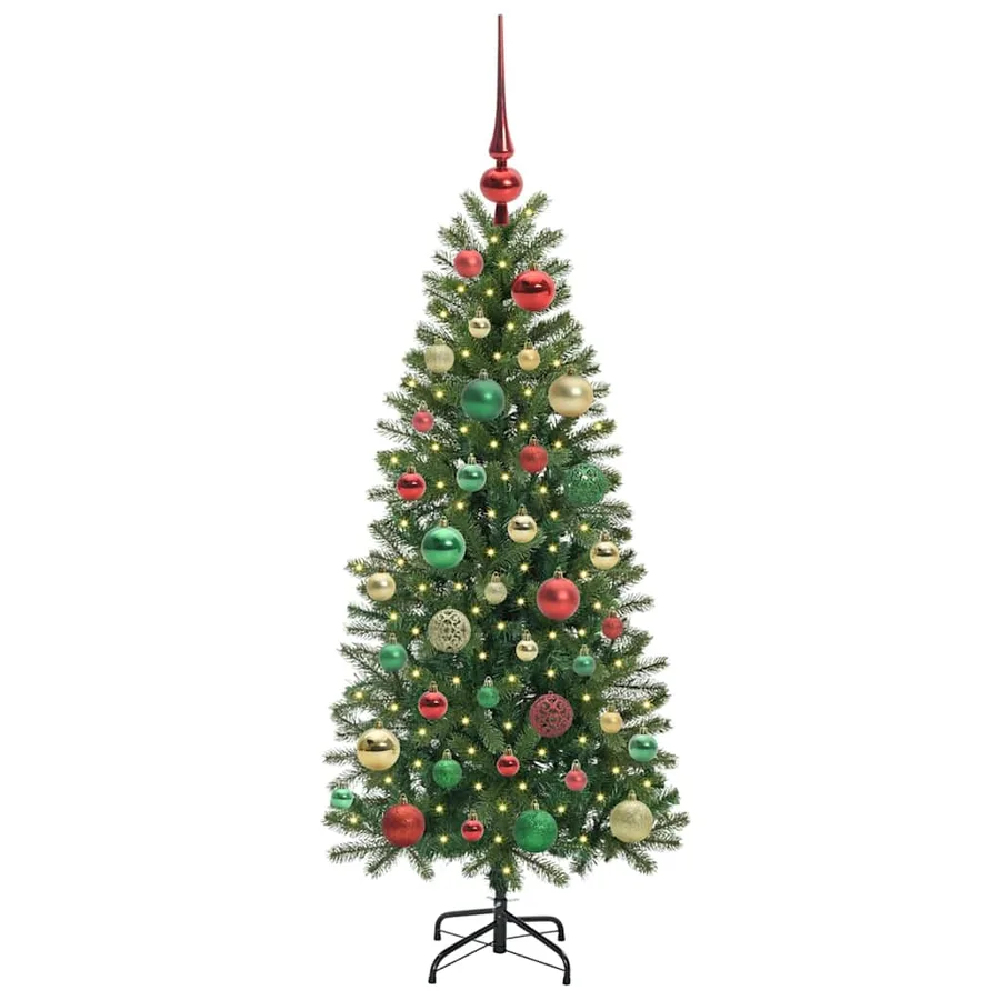 Sapin de Noël artificiel avec 150 LED Vert 120 cm PE et PVC - 3