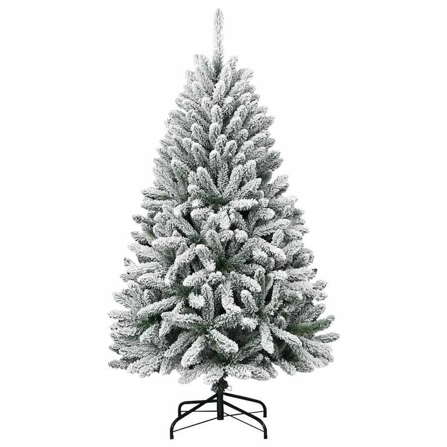 Sapin de Noël artificiel Vert et blanc 120 cm PVC et métal - 7