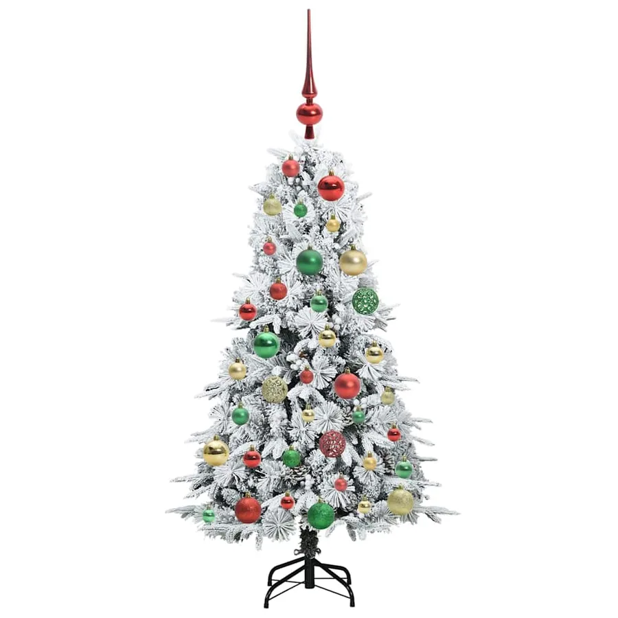 Sapin de Noël Artificiel à Branches Articulées Blanc 120 cm - 6