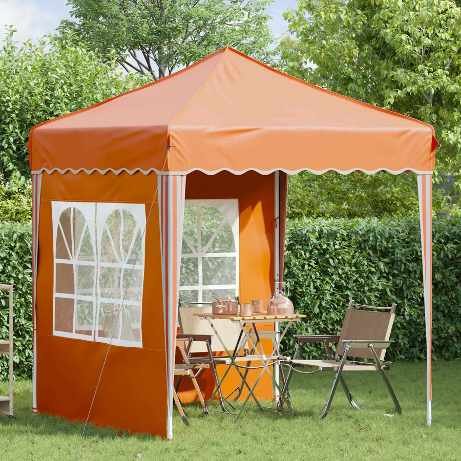 Tente de fête pop-up 195 x 195 x 245 cm Orange Tissu Oxford - 3