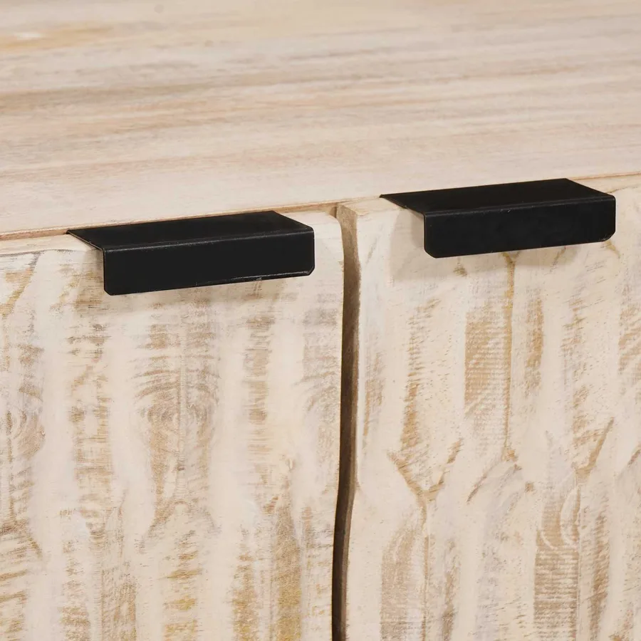 Table basse Blanc 80 x 50 x 40 cm Bois de mangue massif - 7