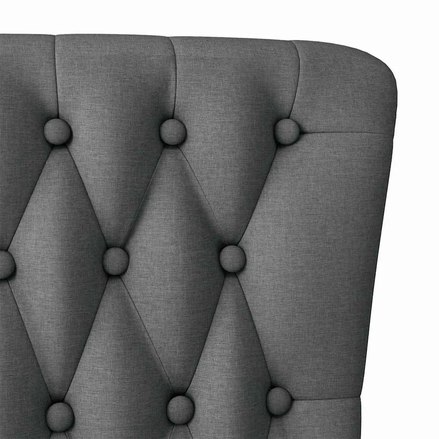 Fauteuil à pantoufle Gris foncé 56,5 x 70 x 110 cm tissu - 7