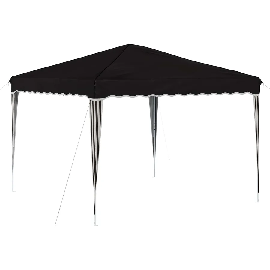 Tente de fête pop-up 288 x 288 x 245 cm Noir Tissu Oxford - 2