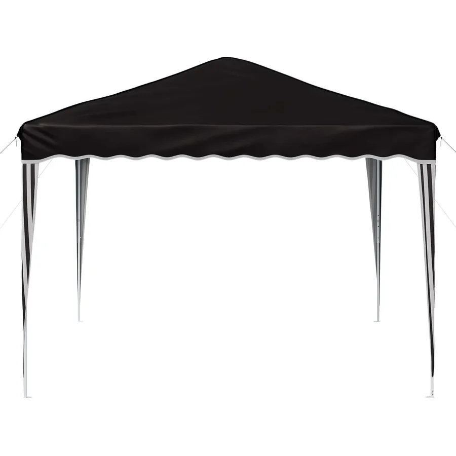 Tente de fête pop-up 288 x 288 x 245 cm Noir Tissu Oxford - 6