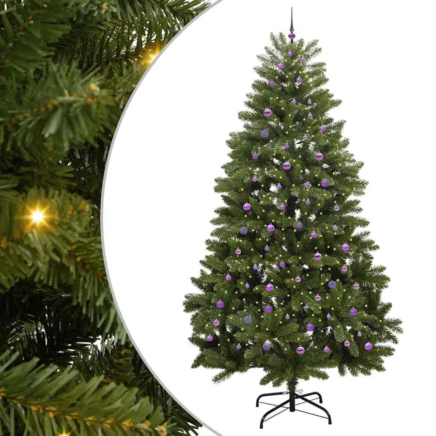 Sapin de Noël artificiel avec 300 LED Vert 300 cm PVC et métal - 2