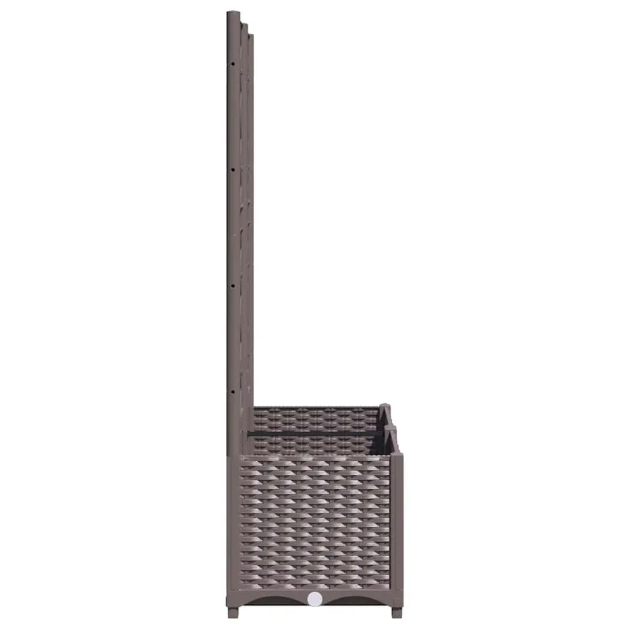 Jardinière avec treillis Marron 80x40x136 cm PP - 5