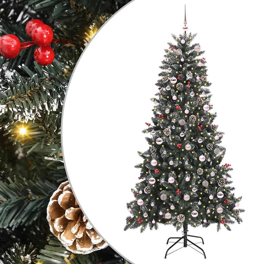 Sapin de Noël artificiel Vert 210 cm PVC, plastique et acier - 2