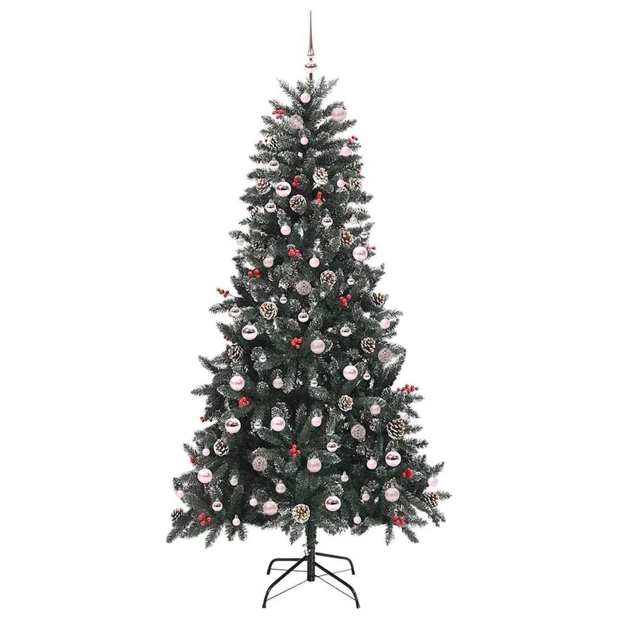 Sapin de Noël artificiel Vert 210 cm PVC, plastique et acier - 4