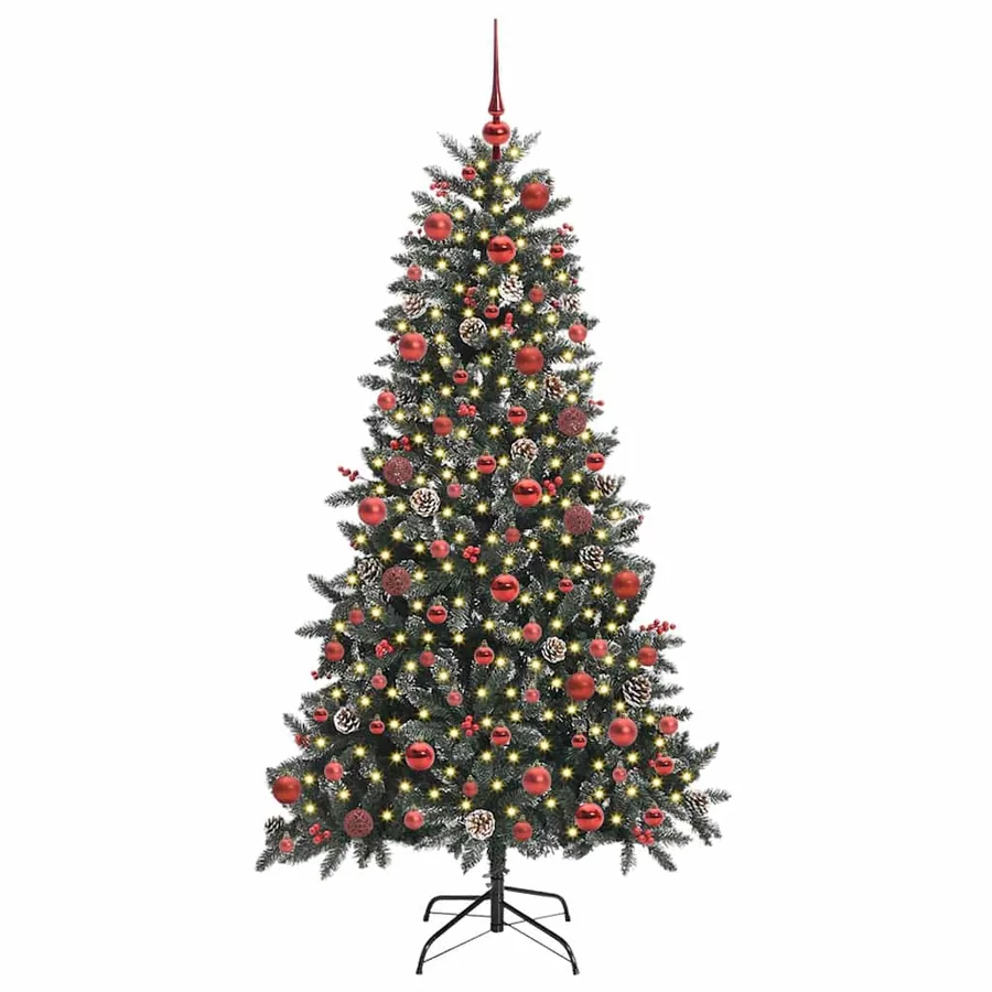 Sapin de Noël artificiel Vert 180 cm PVC, plastique et acier - 3