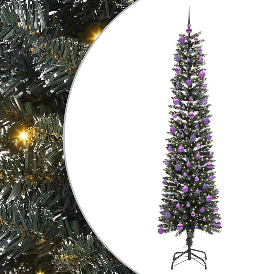 Sapin de Noël artificiel Vert 210 cm PVC, plastique et acier - 2