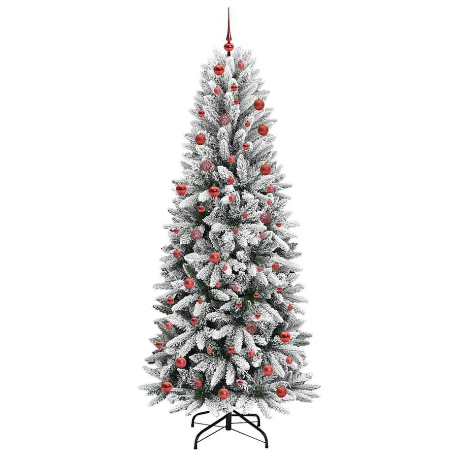 Sapin de Noël artificiel avec 300 LED avec support Blanc 210 cm - 3