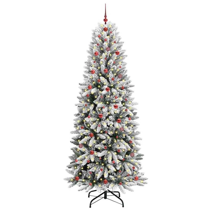 Sapin de Noël artificiel avec 300 LED avec support Blanc 240 cm - 3