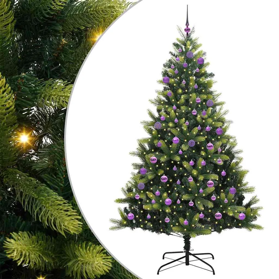 Arbre de Noël artificiel en silicone flexible 300 LEDs 240 cm - 2