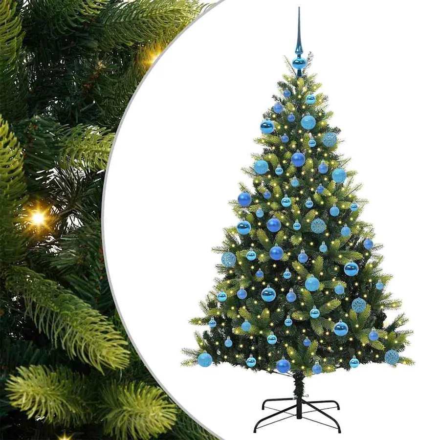 Arbre de Noël artificiel en silicone flexible 300 LEDs 180 cm - 2