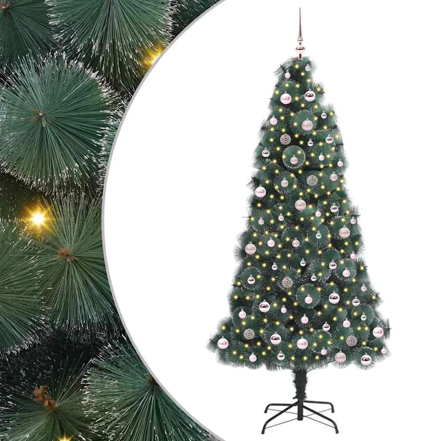 Arbre de Noël artificiel pré-éclairé avec ensemble de boules - 2