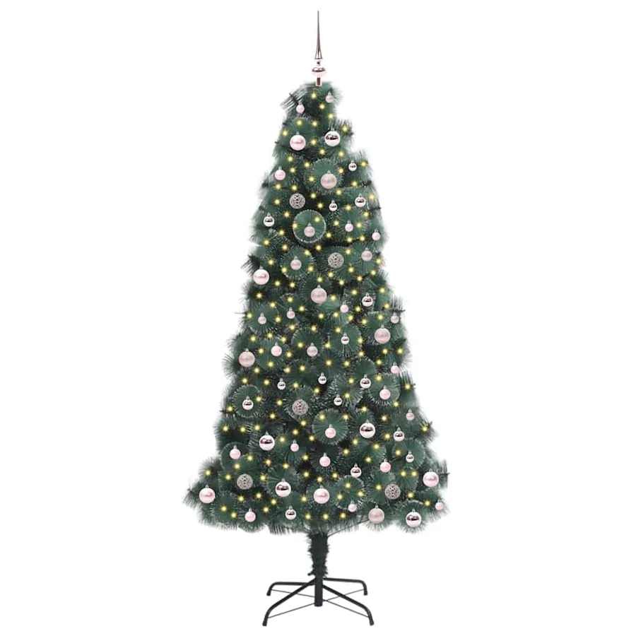 Arbre de Noël artificiel pré-éclairé avec ensemble de boules - 3