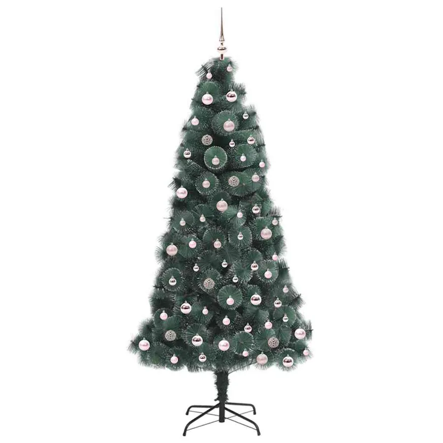 Arbre de Noël artificiel pré-éclairé avec ensemble de boules - 4