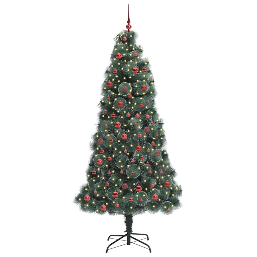Arbre de Noël artificiel pré-éclairé avec ensemble de boules - 2