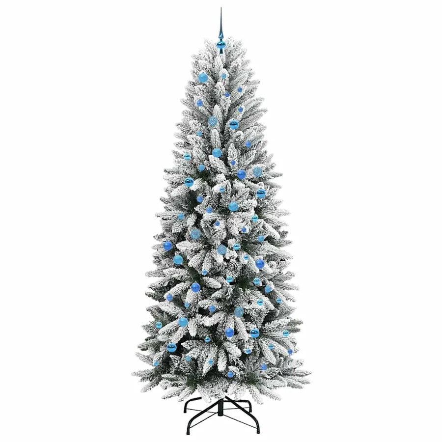 Sapin de Noël artificiel avec 300 LED avec support Blanc 240 cm - 4